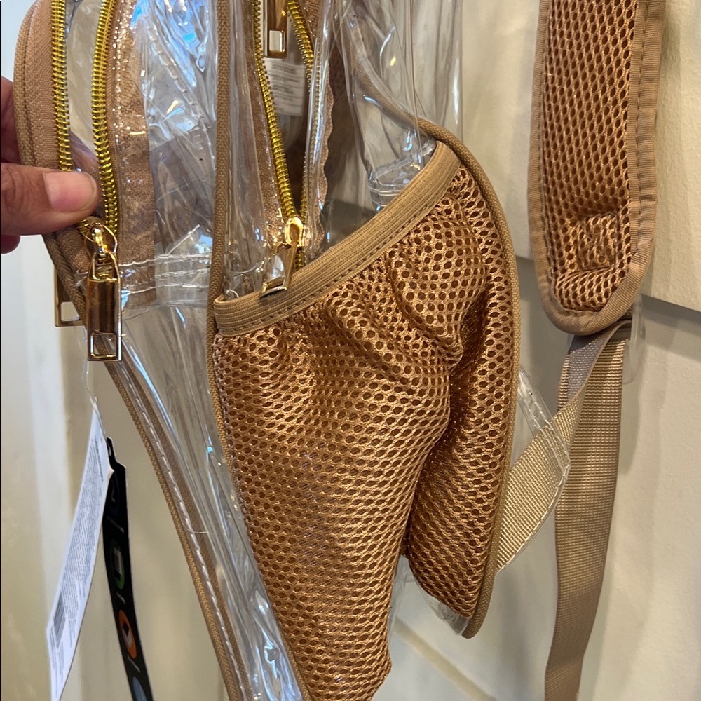Clear and Tan Backpack - Picture 5 of 6